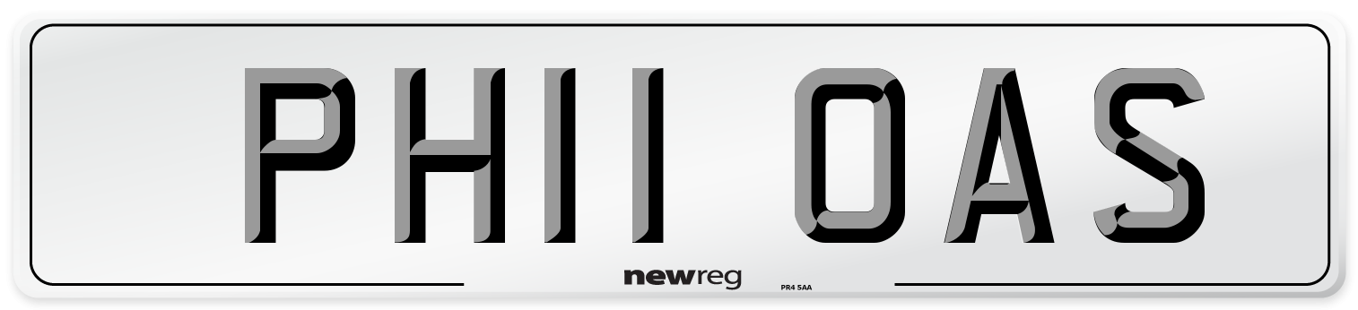 PH11 OAS Number Plate from New Reg